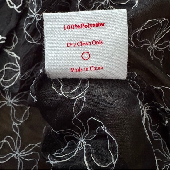 Lisa Says Gah Sheer Black Bow Print Skirt Size XXS - Picture 5 of 7